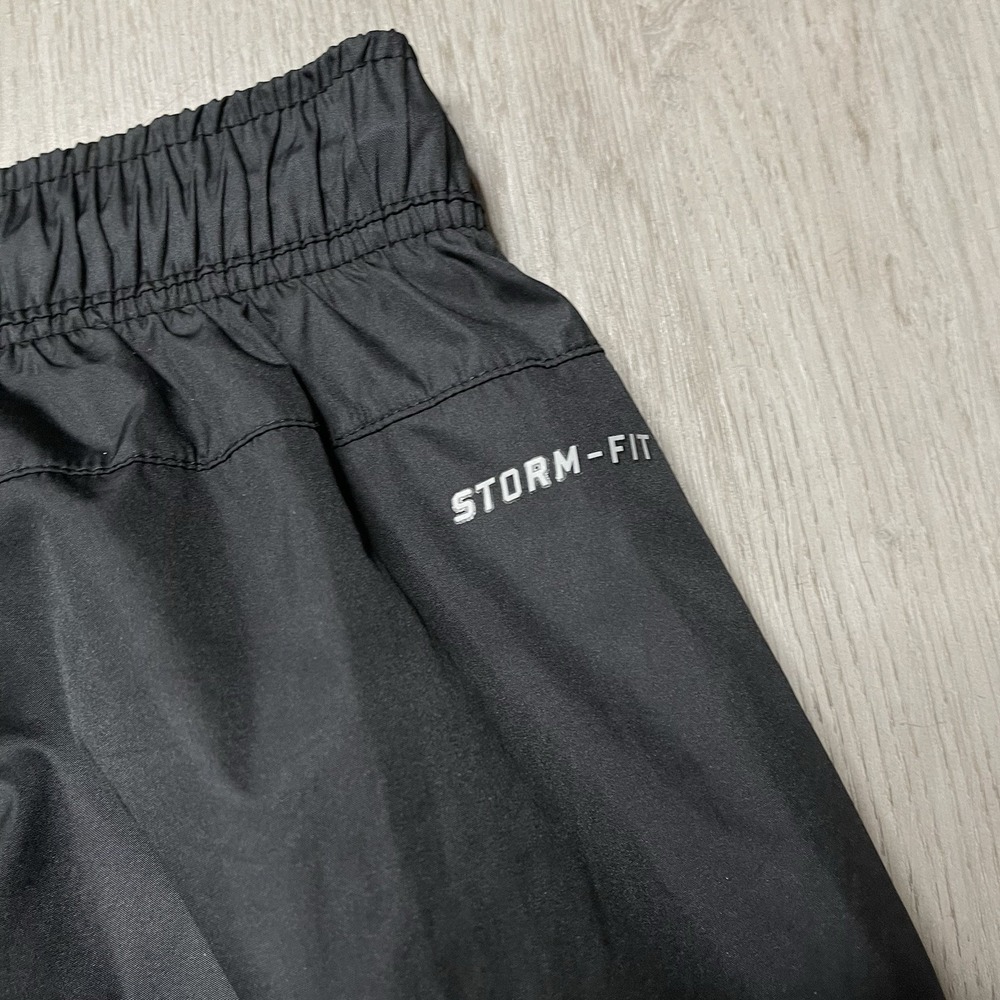 Nike Storm-Fit Track Pants Men's L Black Y2K Mesh Lined Zipper Cuffs Sweatpants - Picture 8 of 13